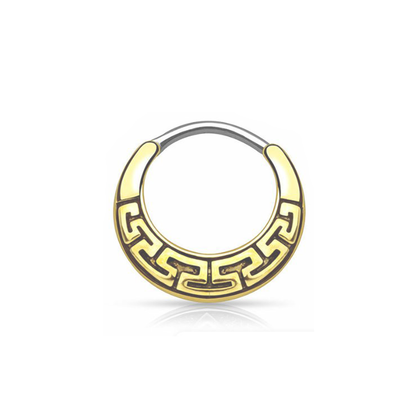 Surgical Steel 16 Gauge Septum Clicker with Tribal Design - photo 3