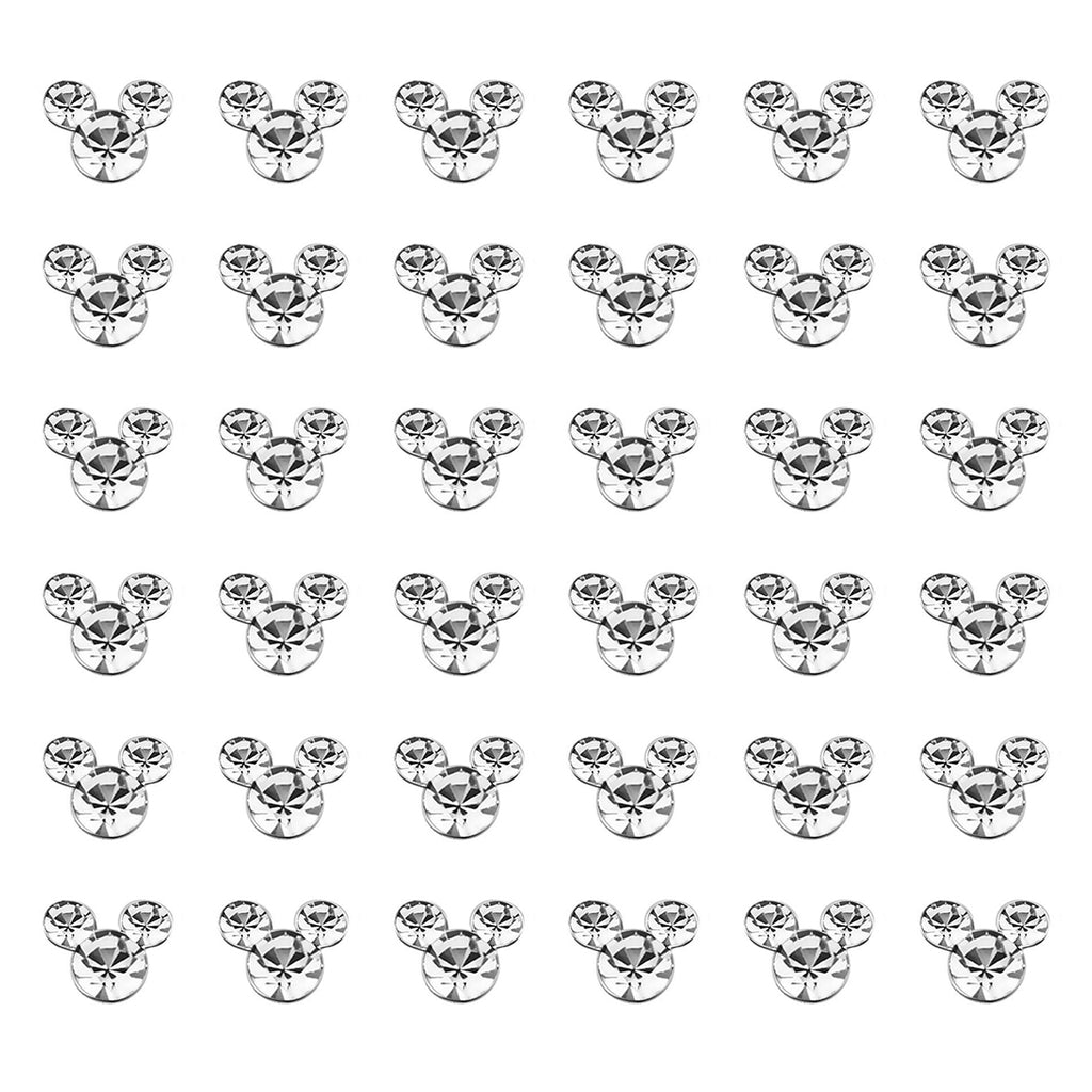 .925 Sterling Silver Mouse Gem Nose Bone Studs