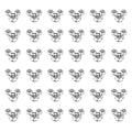 .925 Sterling Silver Mouse Gem Nose Bone Studs
