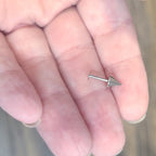 Surgical Steel 16 Gauge Flat Back Labret Large Spike