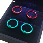Surgical Steel Black Captive Bead Nipple Ring Hoop