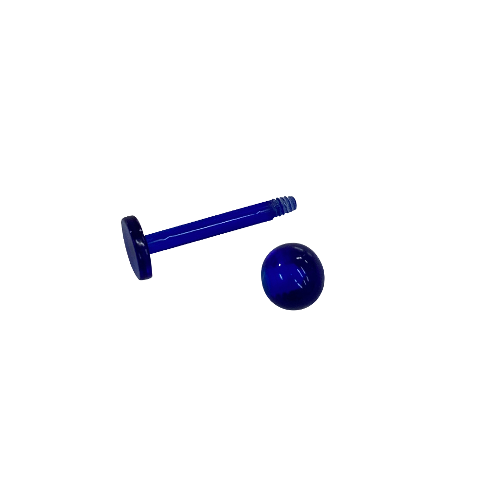 Acrylic 14 Gauge Hypoallergenic Labret Stud 10mm