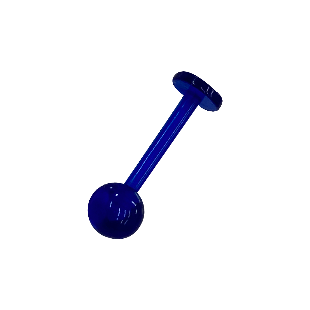Acrylic 14 Gauge Hypoallergenic Labret Stud 10mm