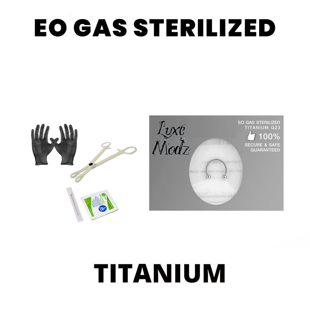 Titanium 16 Gauge Horseshoe Sterilized Piercing Kit