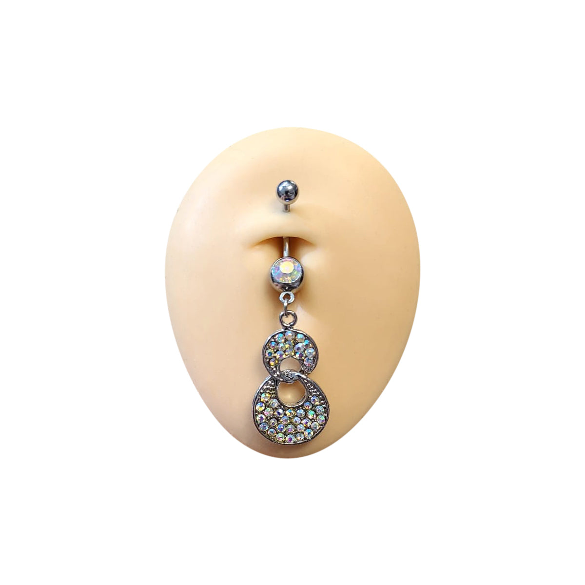 Surgical Steel Geometric CZ Belly Button Rings 14 Gauge 11mm - 5 Pack - photo 5
