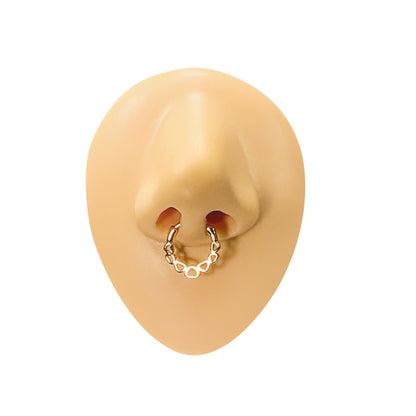 Surgical Steel 16 Gauge Hinged Septum Clicker Ring with Gold Heart - photo 4