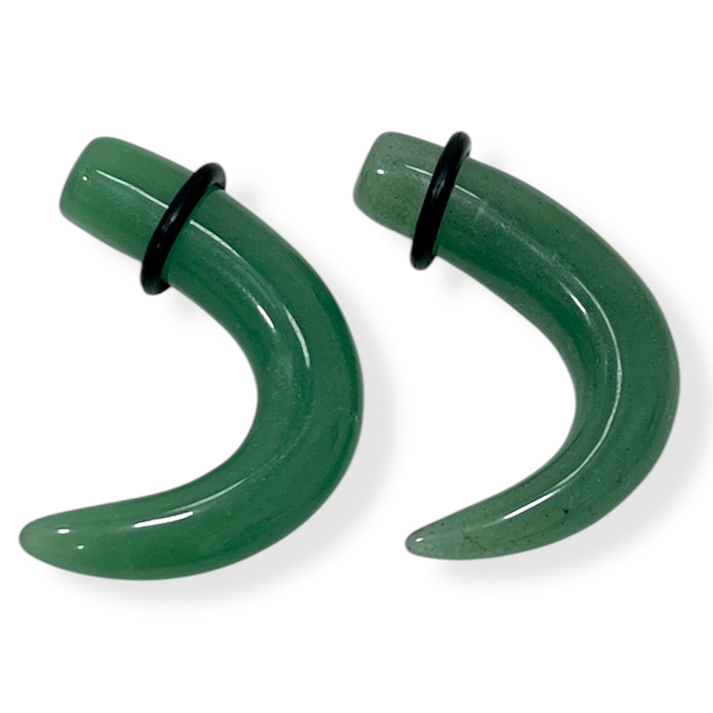 Jade Stone 0 to 4 Gauge Hook Ear Tapers - Pair - photo 4