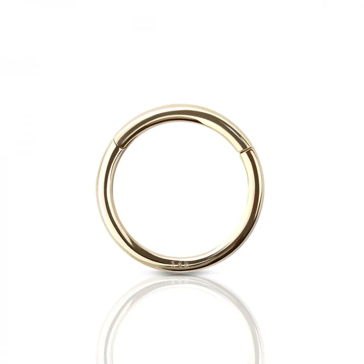 14 Karat Solid Gold Hinged Segment Ring 20 18 & 16 Gauge Seamless Hoop - Kruelty - Photo 4