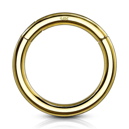 14 Karat Solid Gold Hinged Segment Ring 20 18 & 16 Gauge Seamless Hoop