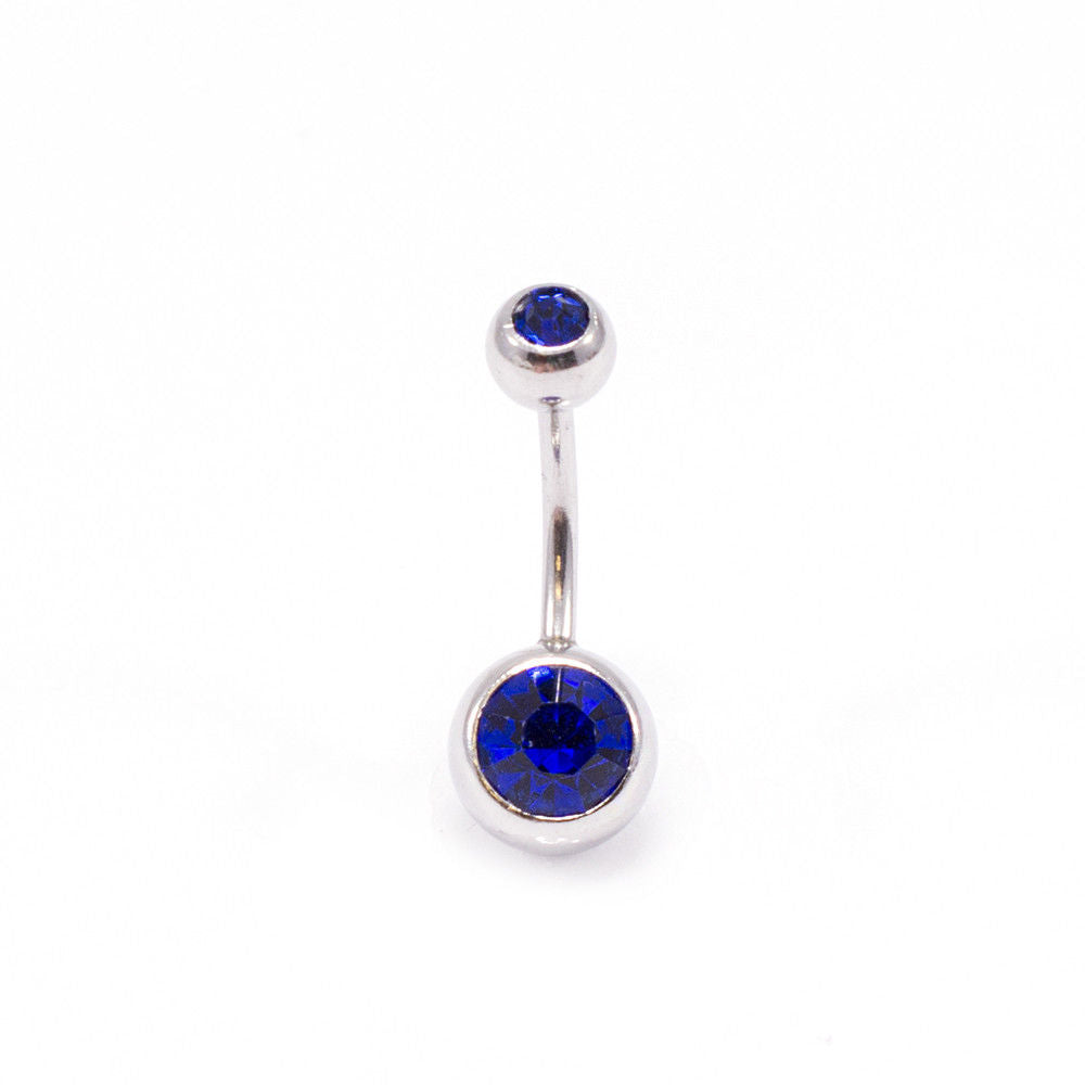 Surgical Steel 14 Gauge Glow in the Dark Belly Rings - 10 Pack