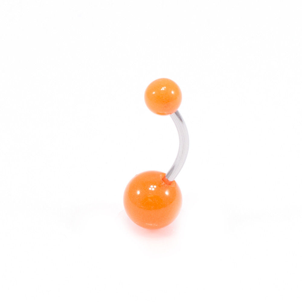 Surgical Steel 14 Gauge Glow in the Dark Belly Rings - 10 Pack