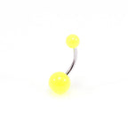 Surgical Steel 14 Gauge Glow in the Dark Belly Rings - 10 Pack
