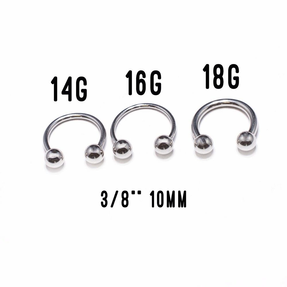 Surgical Steel Septum Piercing Kit Blue CZ Clicker - 10 Pack