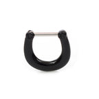 Surgical Steel Septum Piercing Kit Black CZ Clicker - 10 Pack