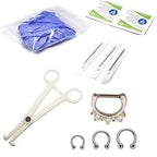 Surgical Steel Septum Piercing Kit Pink CZ Clicker - 10 Pack