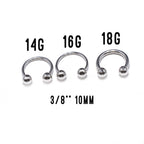 Surgical Steel Septum Piercing Kit Tribal Clicker - 10 Pack