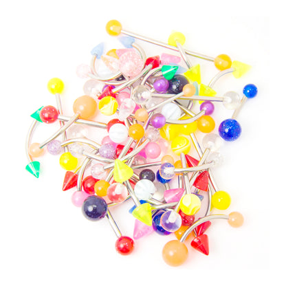 Surgical Steel Assorted Body Jewelry Mix - 100 Pack