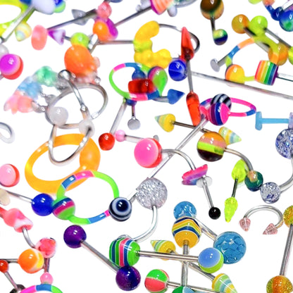 Surgical Steel Assorted Body Jewelry Mix - 100 Pack