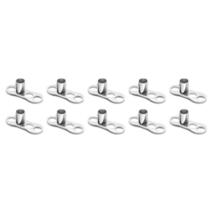 Surgical Steel 14 Gauge 2mm Rise Dermal Anchor Base with 3 Holes - photo 6