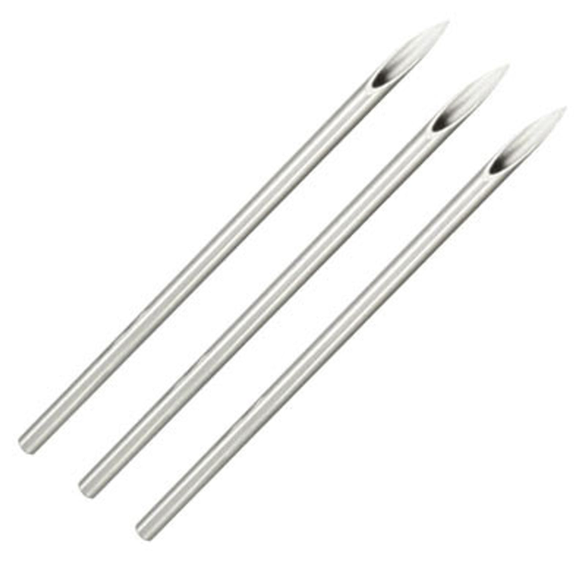 Surgical Steel Sterilized Piercing Needles 13, 14 & 15 Gauge - 10 Pack