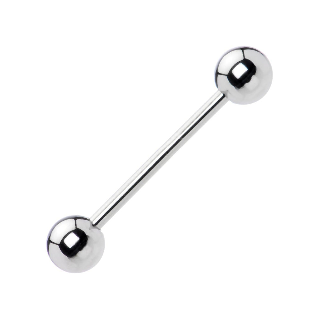 Surgical Steel Tongue Ring Straight Barbell 14 Gauge & Clear - 10 Pack - Kruelty - Photo 8