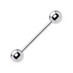 Surgical Steel Tongue Ring Straight Barbell 14 Gauge & Clear - 10 Pack - Kruelty - Photo 8