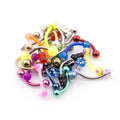 Surgical Steel 16 Gauge Curved Barbells Randomly Picked - 12 Pack