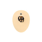 Surgical Steel & Acrylic 14 Gauge Black Tribal Design Belly Ring