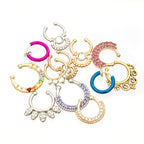 Surgical Steel Fake Septum Rings in Random Shapes & Colors - 12 Pack - photo 2