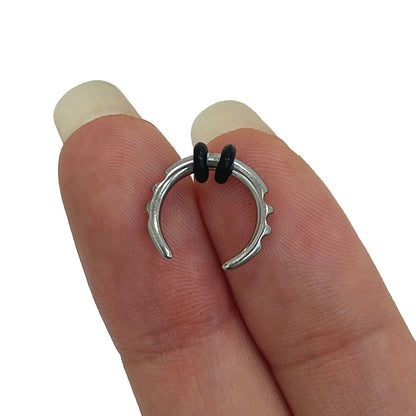 Surgical Steel Ridged Edge Septum Pincher 8 to 14 Gauge 10mm & 12mm - photo 8