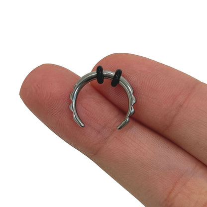 Surgical Steel Ridged Edge Septum Pincher 8 to 14 Gauge 10mm & 12mm - photo 9
