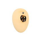 Surgical Steel & Acrylic 14 Gauge Black Tribal Design Belly Ring