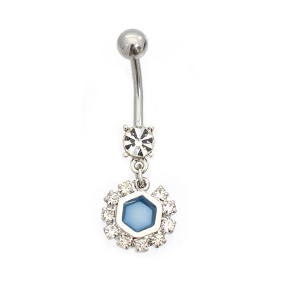 Surgical Steel 14 Gauge Luxe Modz Pastel Flake Dangle Belly Ring - photo 3
