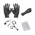 Surgical Steel Lion Gothic Midnight Black Piercing Kit - 14 Pack