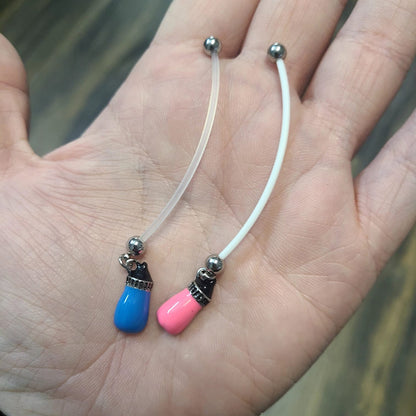 Bioflex 14 Gauge Pregnancy Belly Ring with Baby Bottle Dangle - photo 2