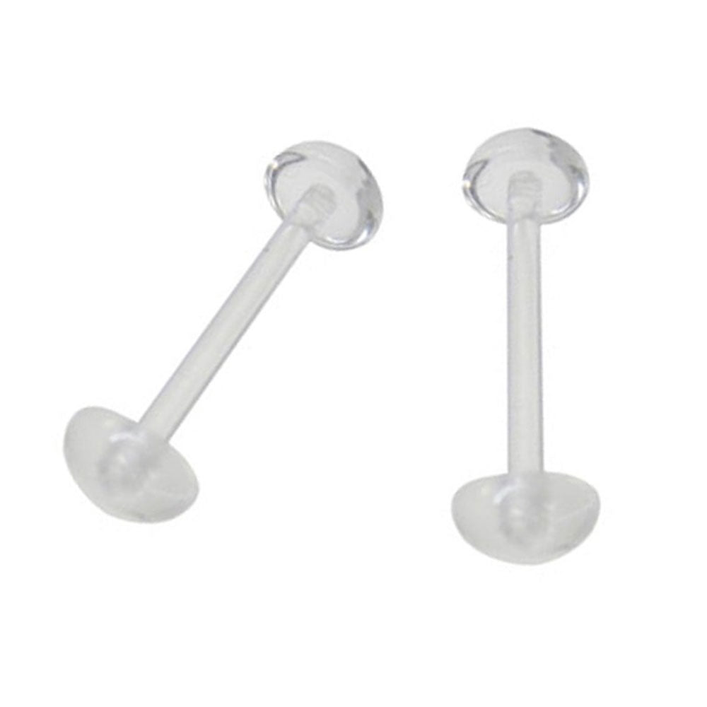Clear Bioflex Half Ball Tongue Retainer 14 Gauge 16mm - 2 Pack - photo 2