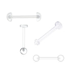 Bioflex 14 Gauge Clear Retainer Barbell 16mm - 4 Pack