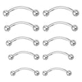 Surgical Steel 14 Gauge Curved Barbell with Ball End