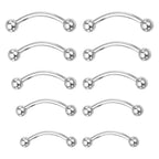 Surgical Steel 14 Gauge Curved Barbell with Ball End