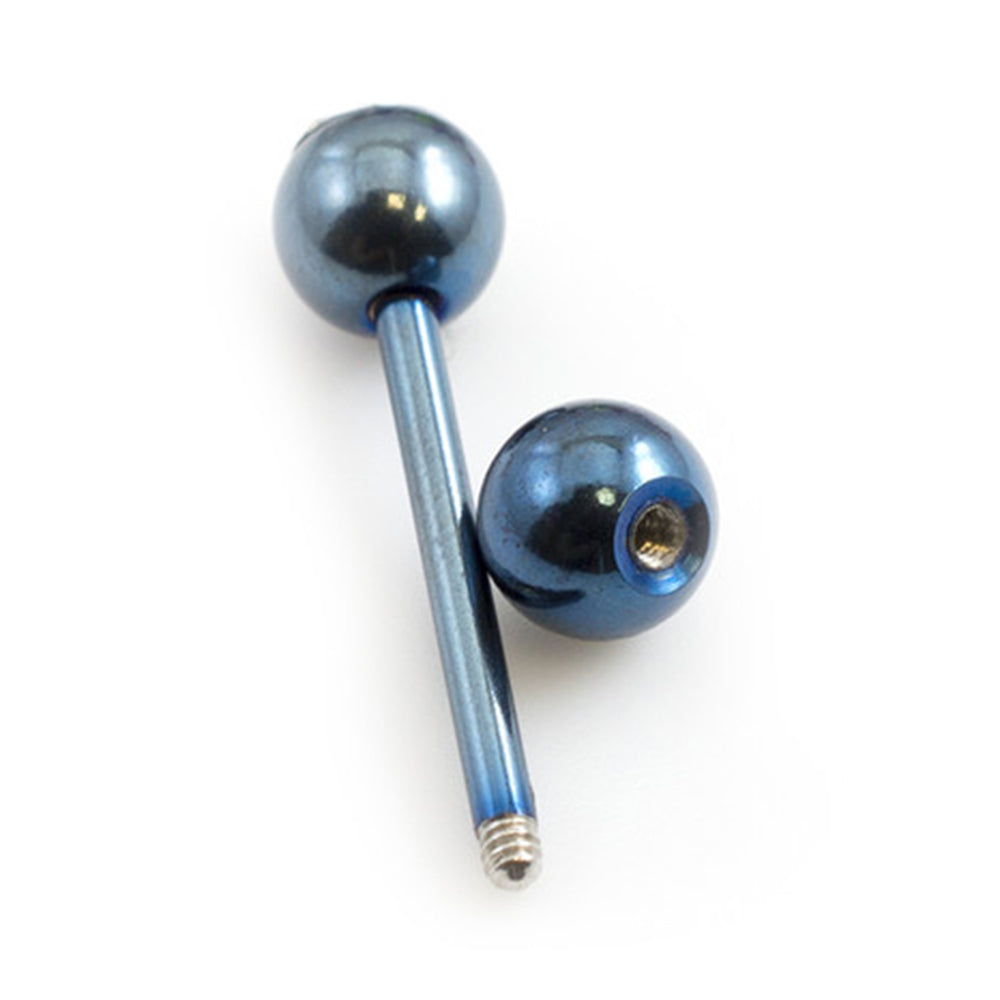 Surgical Steel CZ Top Tongue Rings 14 Gauge 15mm - 12 Pack