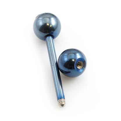 Surgical Steel CZ Top Tongue Rings 14 Gauge 15mm - 12 Pack