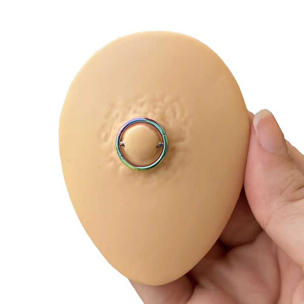 Surgical Steel 14 Gauge Dual Hinged Nipple Shield Ring - Pair - photo 3