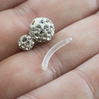 Bioflex Acrylic 14 Gauge Belly Button Ring with Ferido Ball - 5 Pack - View 3