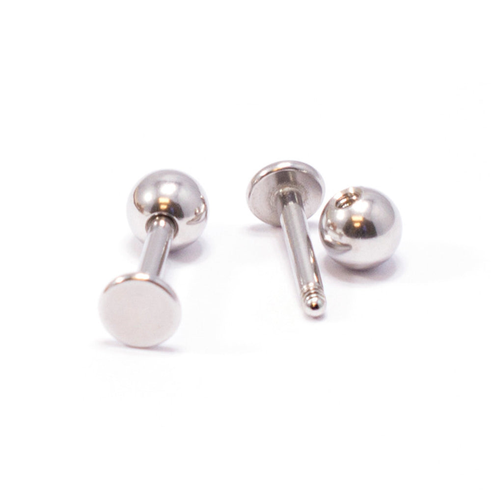 Surgical Steel 14 Gauge Labret Stud with Ball - Pair - photo 2