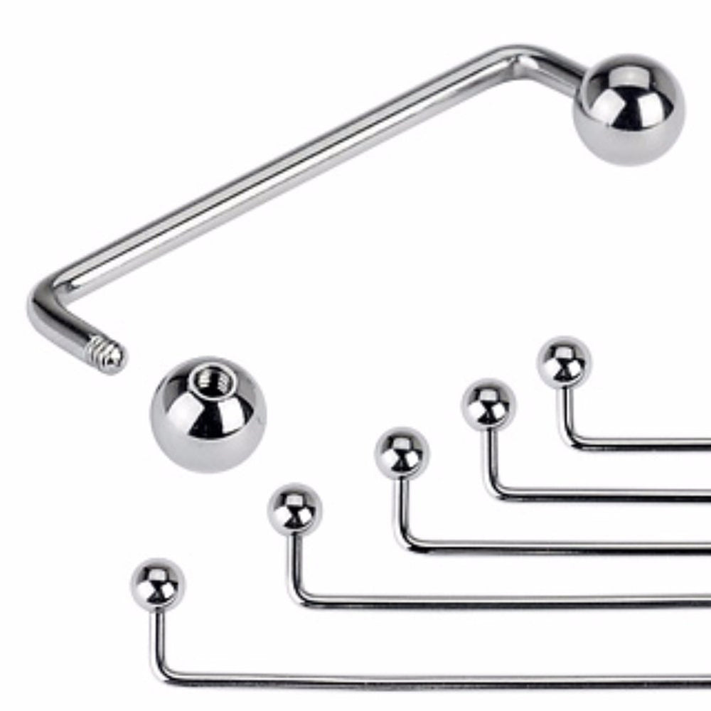 Surgical Steel 14 Gauge Surface Staple Barbell with Steel Ball - photo 2