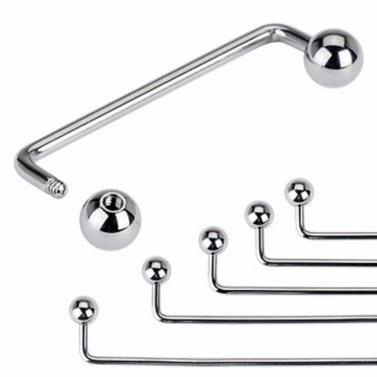 Surgical Steel 14 Gauge Surface Staple Barbell with Steel Ball - photo 2