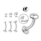 Titanium floating belly ring with flat dome top