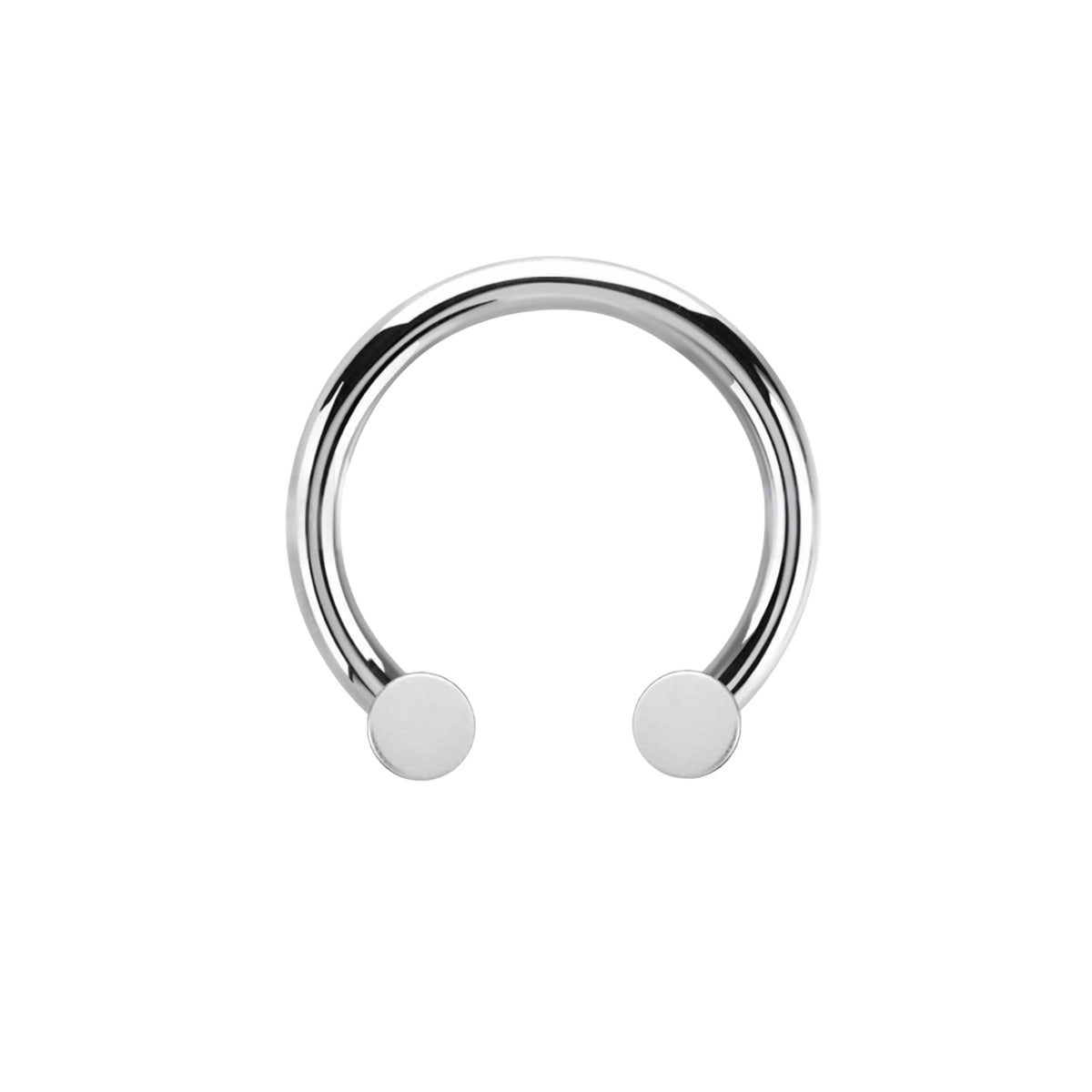 Titanium Horseshoe Circular Barbell 14G 10mm & 12mm with Flat Balls - photo 5