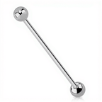 Titanium industrial barbell with ball ends