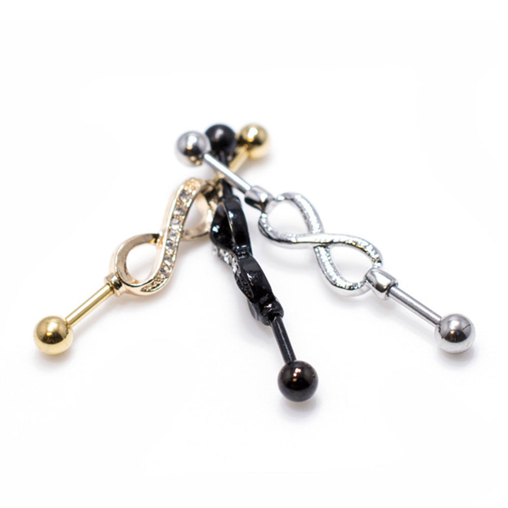 Surgical Steel 14 Gauge Industrial Barbell with Infinity Symbol - photo 3